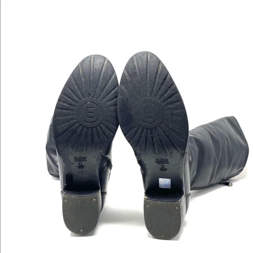 🌸 SALE 🌸 ELCHE Woman’s Leather Boot Black Size EUR 39, US 9 - Picture 8 of 11